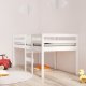 High Sleeper Bed 75x190 cm Small Single Solid Wood Pine