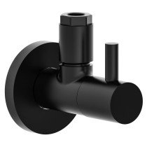 SCH TTE MS Angle Valve with Rosette 10 mmQ Black