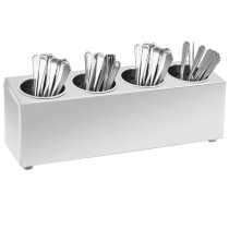 Cutlery Holder 8 Grids Rectangular Stainless Steel