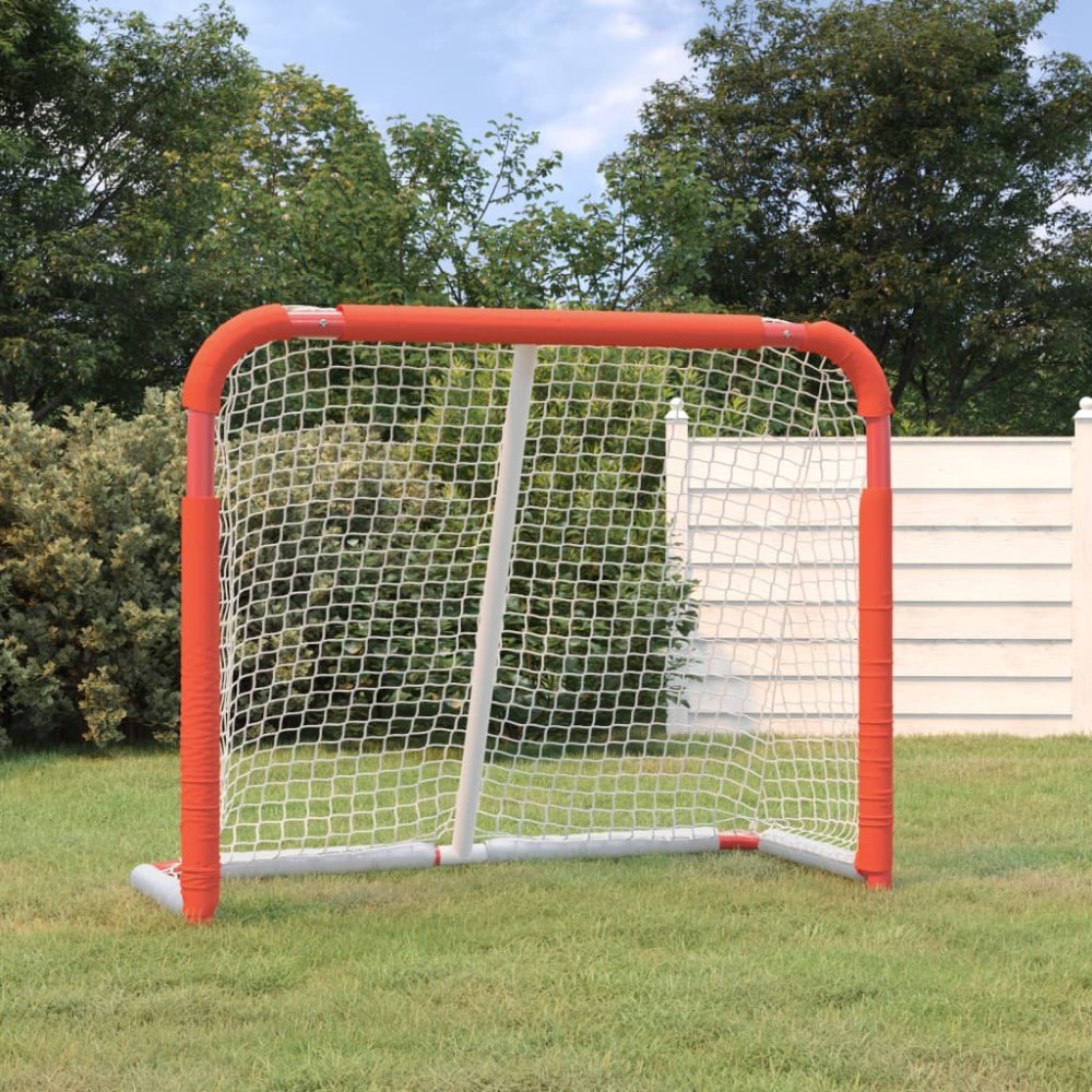 Hockey-Tor Rot und Weiß 137x66x112 cm Polyester