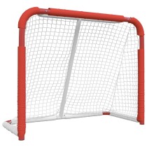 Hockey-Tor Rot und Weiß 137x66x112 cm Polyester