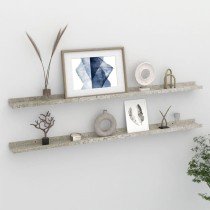 Wall Shelves 2 pcs Concrete Grey 40x9x3 cm