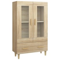 Highboard Black 70x31x115 cm Engineered Wood