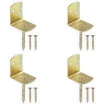 Fence Panel Brackets 48 pcs L Shaped Galvanised Metal