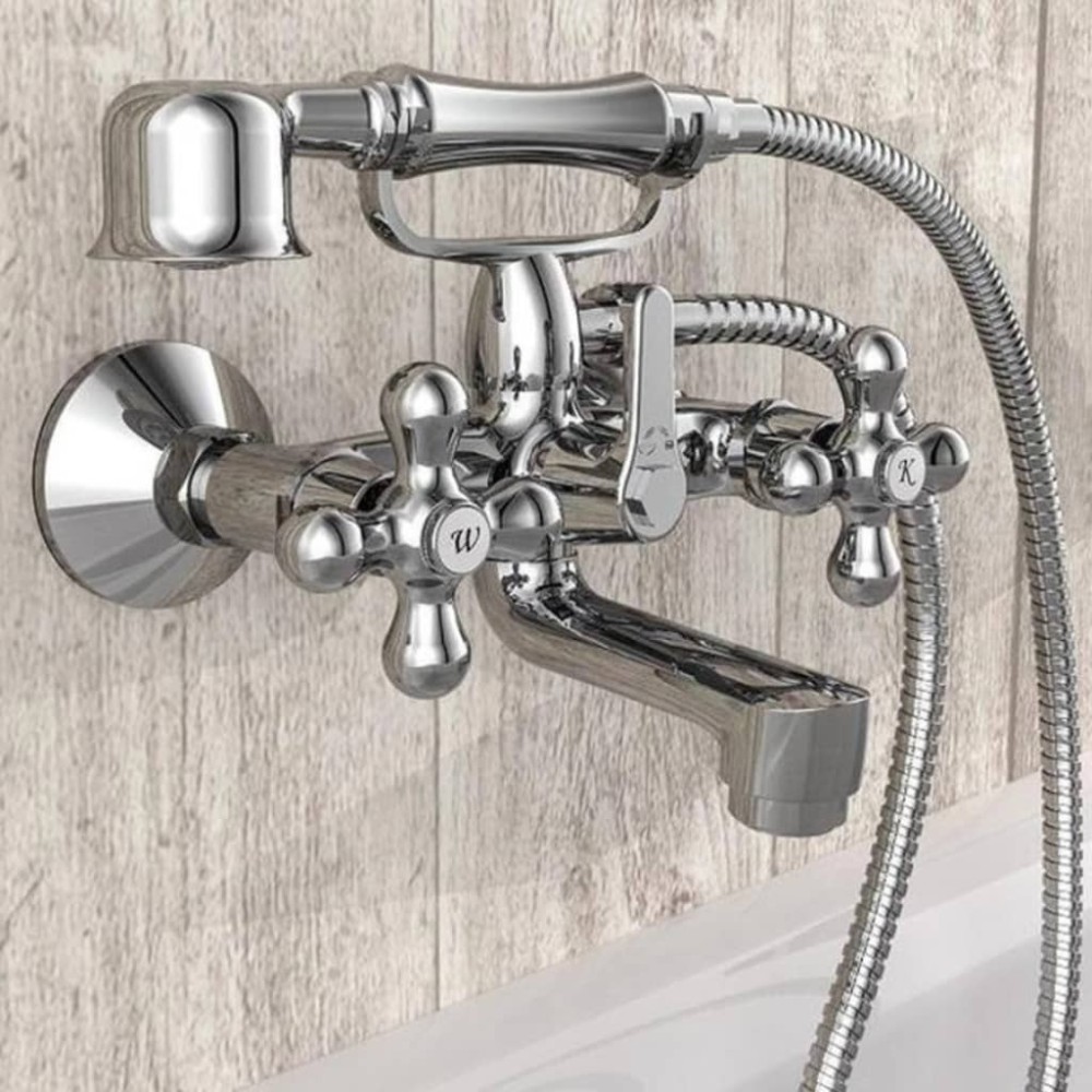 SCH TTE 2-Handle Bath Mixer with Hand Shower ELK Chrome