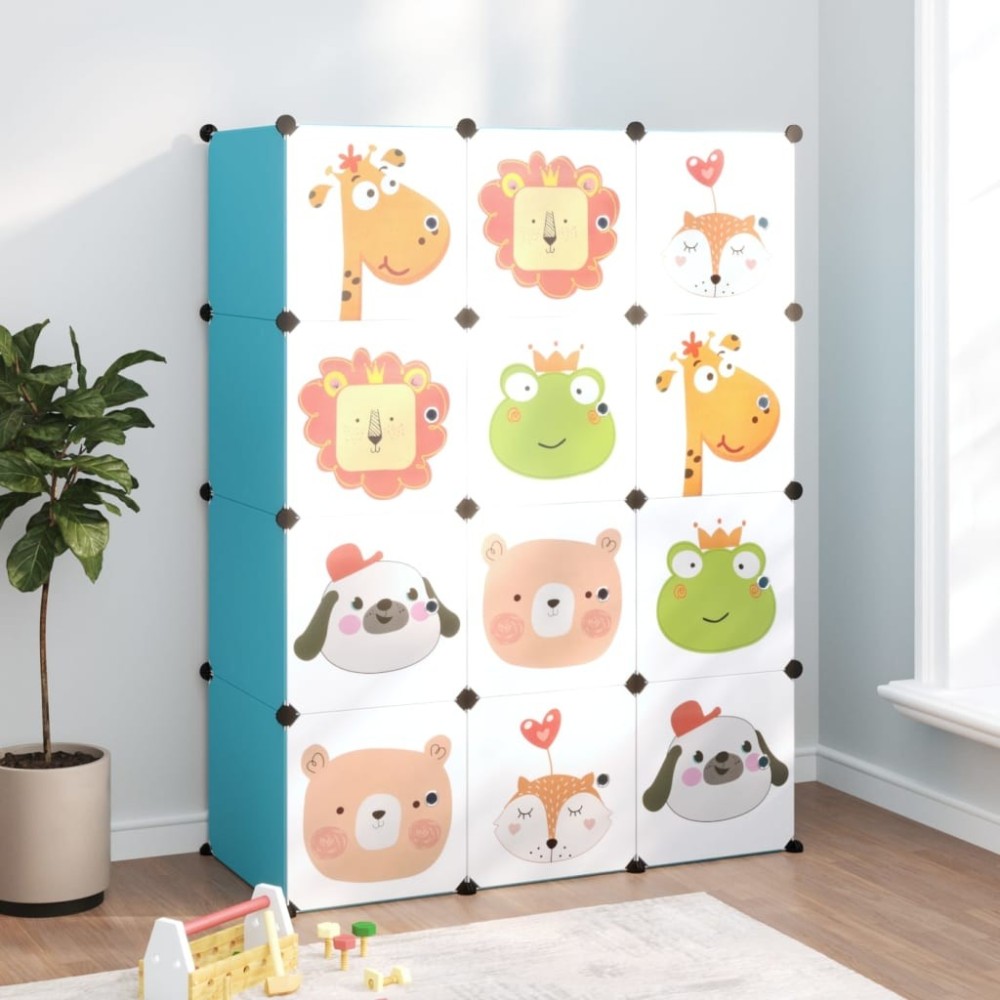 Kinderschrank Modular mit 6 Würfeln Rosa PP