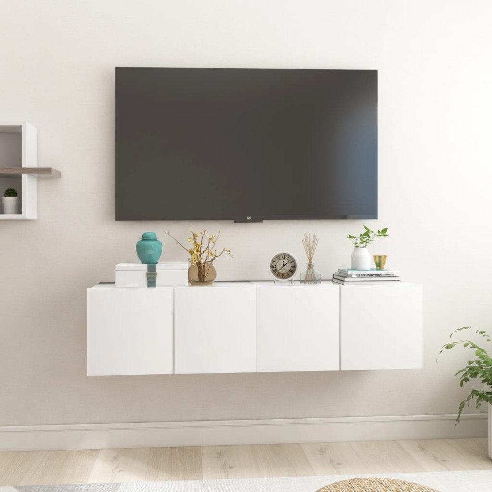 Hanging TV Cabinets 3 pcs Grey 60x30x30 cm
