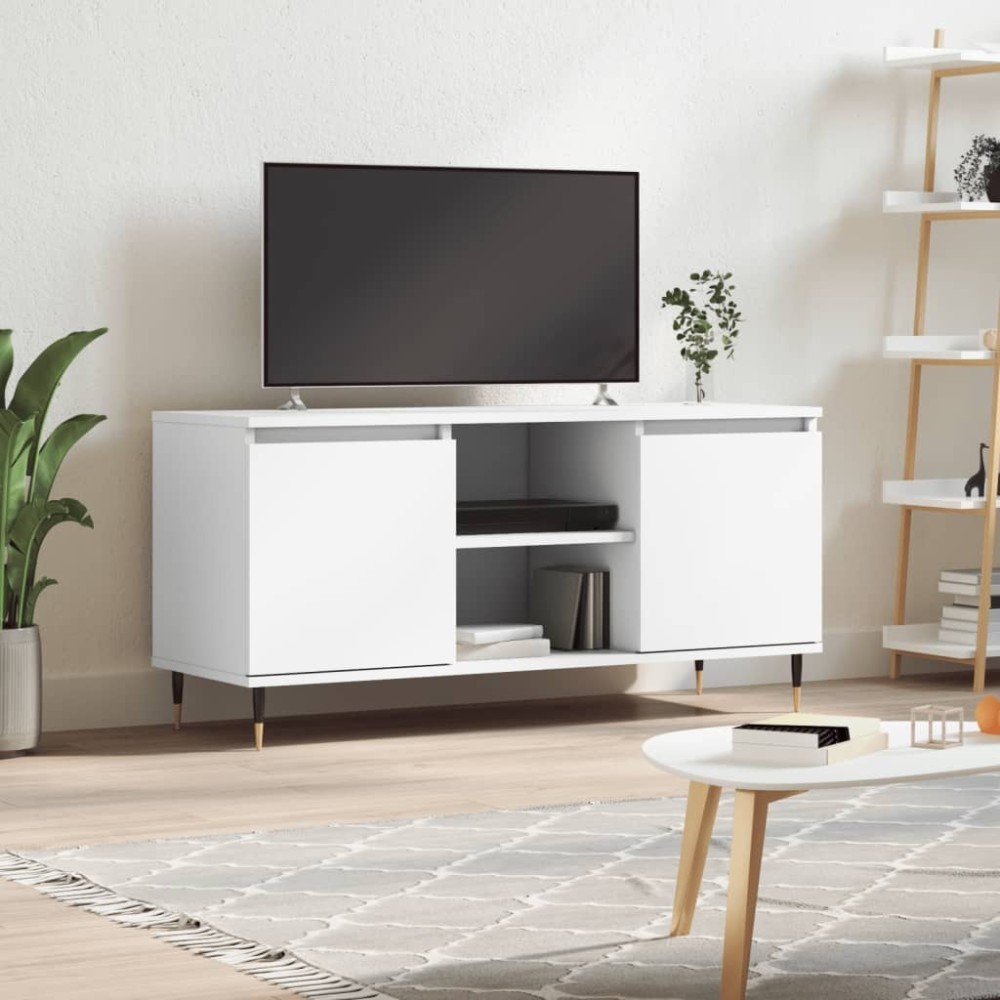 TV Cabinet White 104x35x50 cm Engineered Wood