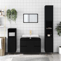 Bathroom Cabinet Brown Oak 80x33x60 cm Engineered Wood