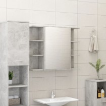 Bathroom Mirror Cabinet White and Sonoma Oak 80x20.5x64 cm Engineered Wood