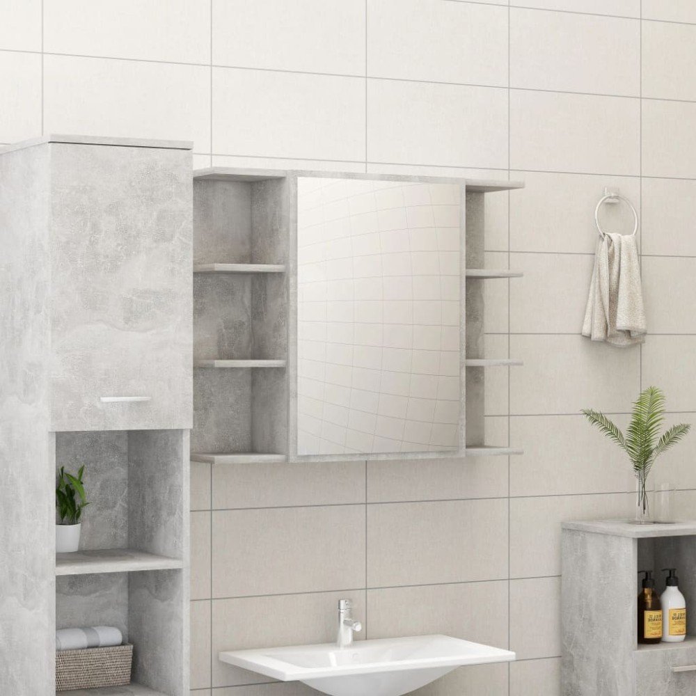 Bad-Spiegelschrank Sonoma-Eiche 80x20,5x64 cm Holzwerkstoff