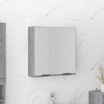 Bathroom Mirror Cabinet High Gloss White 64x20x67 cm