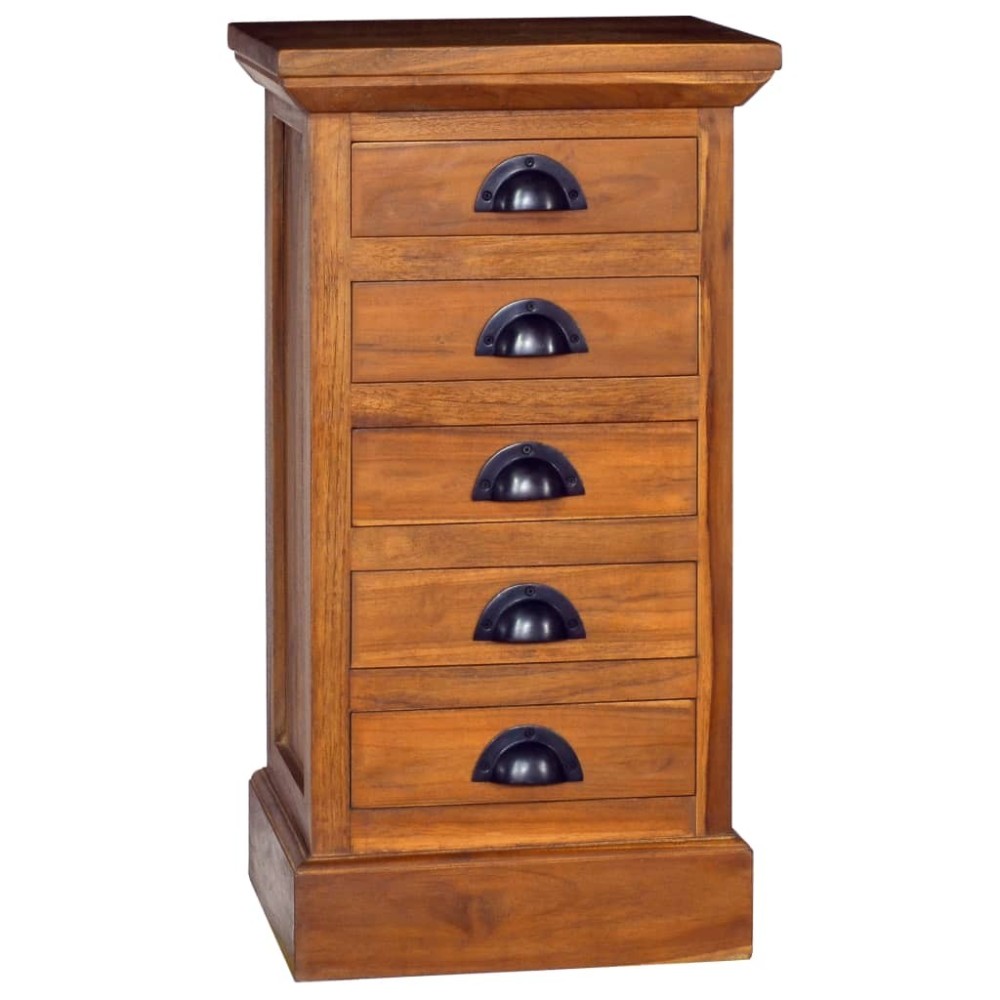 10-Drawer Cabinet 35x30x120 cm Solid Teak Wood