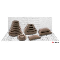 FLAMINGO Dog Bed with Zipper Panama Hexagonal 50x18 cm Taupe