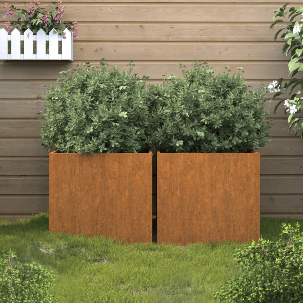 Planter 49x47x46 cm Corten Steel
