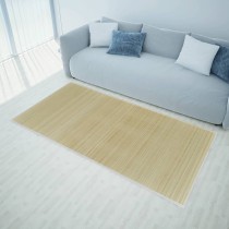 Rectangular Brown Bamboo Rug 80 x 300 cm