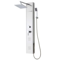 SCH TTE Shower Panel with Single Lever Mixer TAHITI Stainless Steel