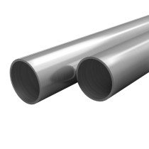 2 pcs Stainless Steel Tubes Round V2A 1m 42x1.8mm