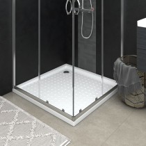 Shower Base Tray with Dots White 90x70x4 cm ABS
