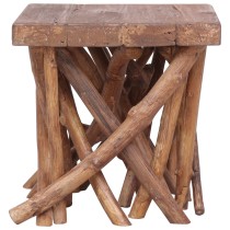 Log Coffee Table 40x40x40 cm Solid Wood