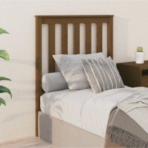 Bed Headboard White 141x6x101 cm Solid Wood Pine