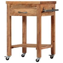 Servierwagen 58x58x89 cm Massivholz Akazie