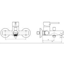 SCH TTE Bath Shower Mixer Tap LAURANA Chrome