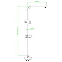 SCH TTE Overhead Shower Bar METZ Chrome