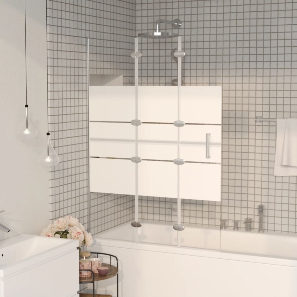 Folding Shower Enclosure ESG 120x140 cm White