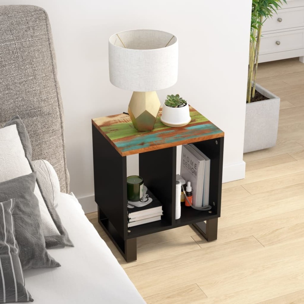 Side Table 40x31x46 cm Solid Wood Mango&Engineered Wood