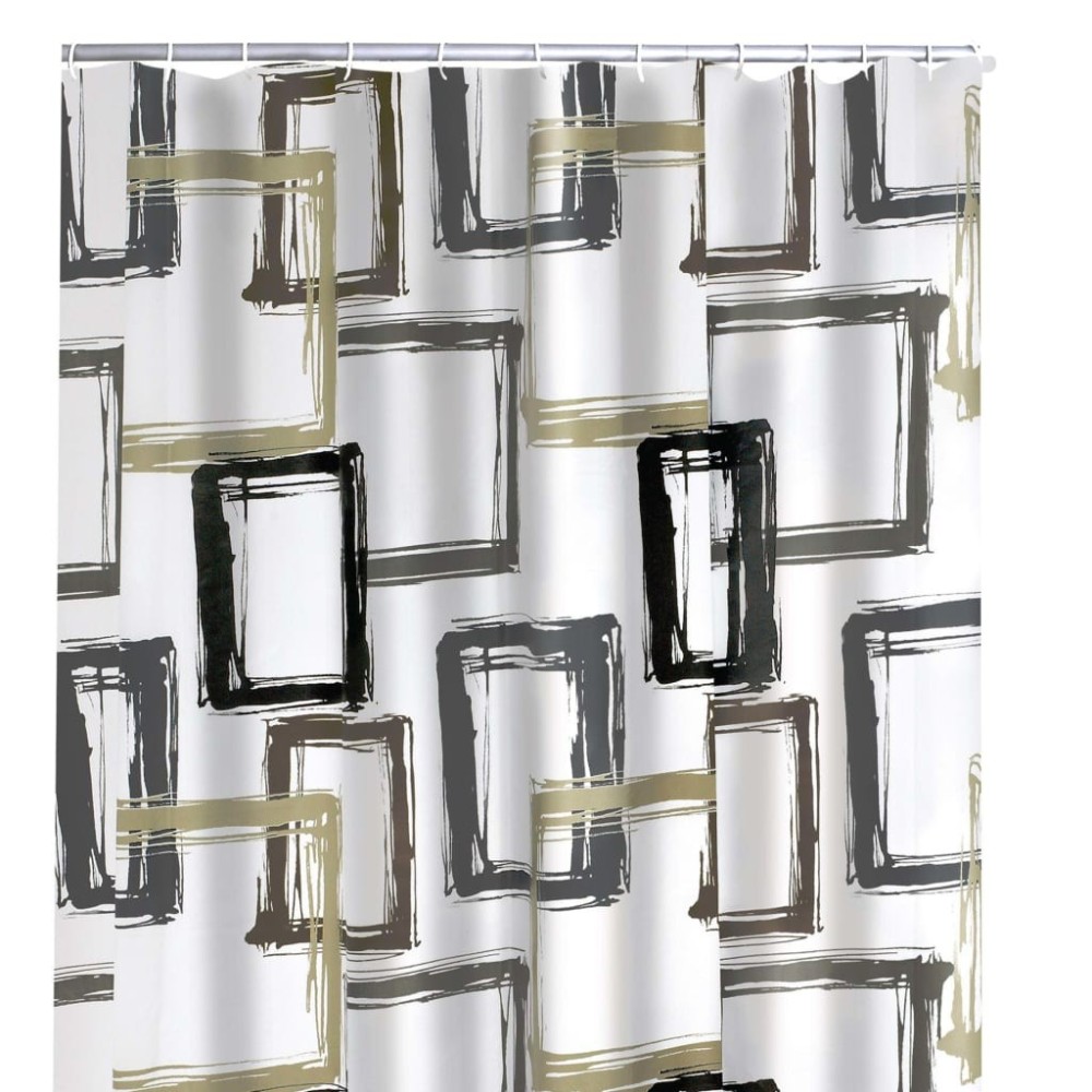 RIDDER Shower Curtain Pattern Brown 180x200 cm