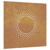 Garden Wall Decoration 55x55 cm Corten Steel Sun Design