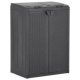 Trash Bin with 2 Doors Grey 65x45x88 cm PP