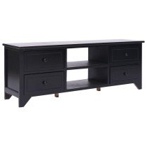 TV Cabinet White 108x30x40 cm Solid Paulownia Wood
