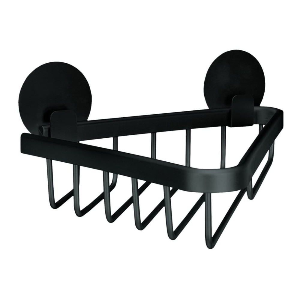 Kleine Wolke Shower Rack Triangular Rocco Black