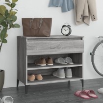 Shoe Cabinet Concrete Grey 70x36x60 cm Engineered Wood