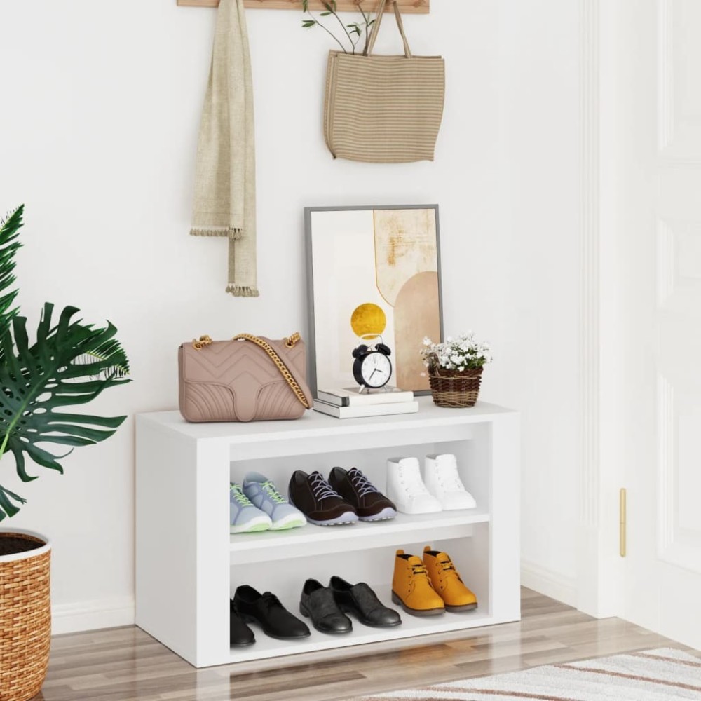 Shoe Rack Brown Oak 75x35x45 cm Engineered Wood