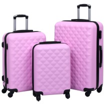 Hardcase Trolley Set 3 pcs Bright Silver ABS