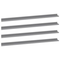 Wall Shelves 2 pcs Concrete Grey 40x9x3 cm