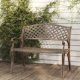 Garden Bench 102 cm Cast Aluminium White