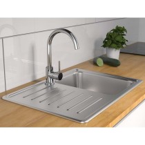 SCH TTE Sink Mixer with High Round Spout CASALLA Low Pressure Chrome