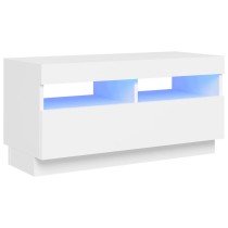 TV Cabinet with LED Lights High Gloss Grey 80x35x40 cm