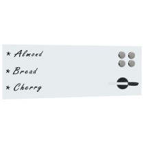 Wall Mounted Magnetic Whiteboard Glass 80x60 cm