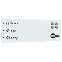 Wall Mounted Magnetic Whiteboard Glass 80x60 cm