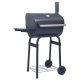 Charcoal BBQ Grill Smoker with Bottom Shelf Black