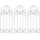 Rankgitter 3 Stk. Schwarz 40×100 cm Eisen
