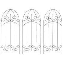 Rankgitter 3 Stk. Schwarz 40×100 cm Eisen