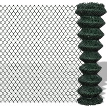 Chain Link Fence Steel 1,25x15 m Green