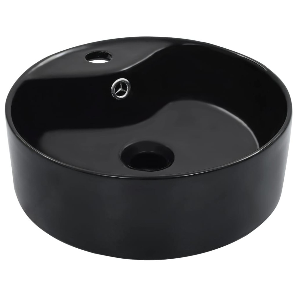 Wash Basin with Overflow 36x13 cm Ceramic White