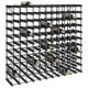 Wine Rack for 42 Bottles Black Solid Pine Wood